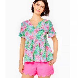 💗🐢NWT Lilly Pulitzer Jodee So Shellegant Top🐢💗